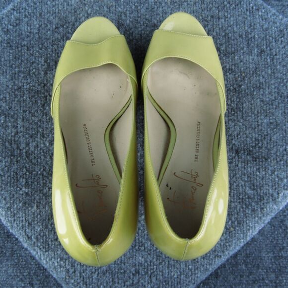 Franco Sarto Zabrina Women Platform Heel Shoes Beige Patent Leather Size 8 Med - Picture 6 of 10